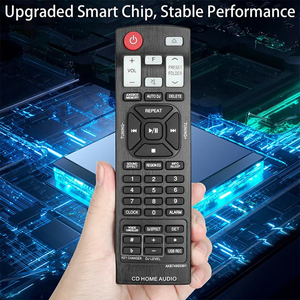AKB74955301 For LG Audio Player Remote Control Infrared Universal CD Home Audio System Controller - Black - 3
