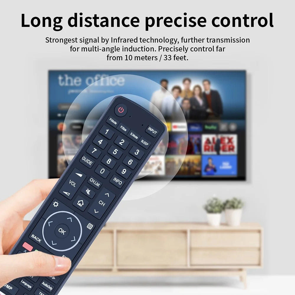 EN3N39H For Hisense TV Infrared Remote Control Long Distance Multi Device Controller - Black - 2
