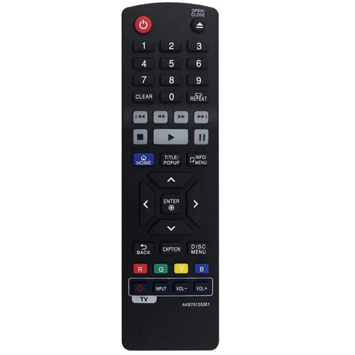 AKB75135301 For LG Blu-ray DVD Infrared Remote Control Long Distance Device Controller - Black - 1