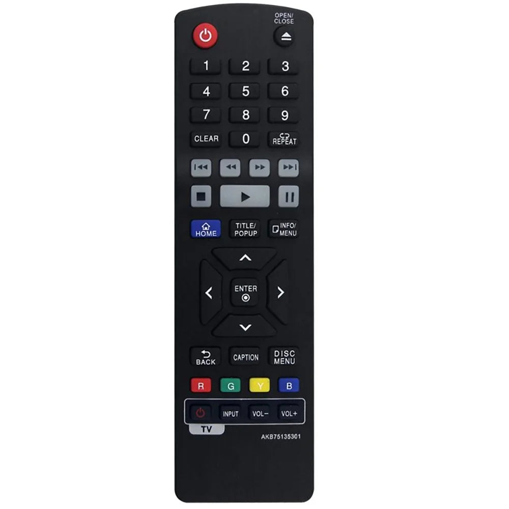 AKB75135301 For LG Blu-ray DVD Infrared Remote Control Long Distance Device Controller - Black - 1