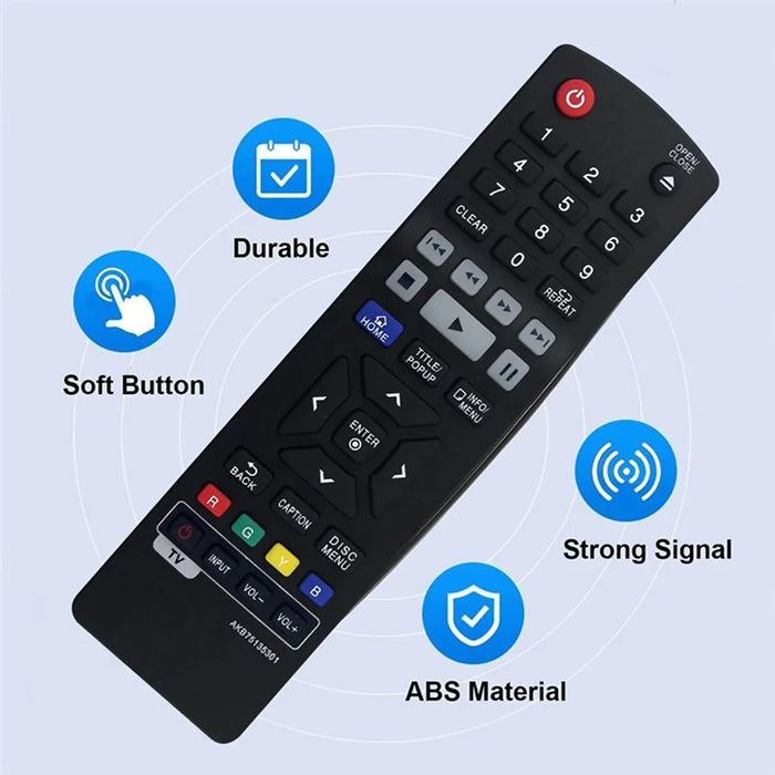 AKB75135301 For LG Blu-ray DVD Infrared Remote Control Long Distance Device Controller - Black - 6