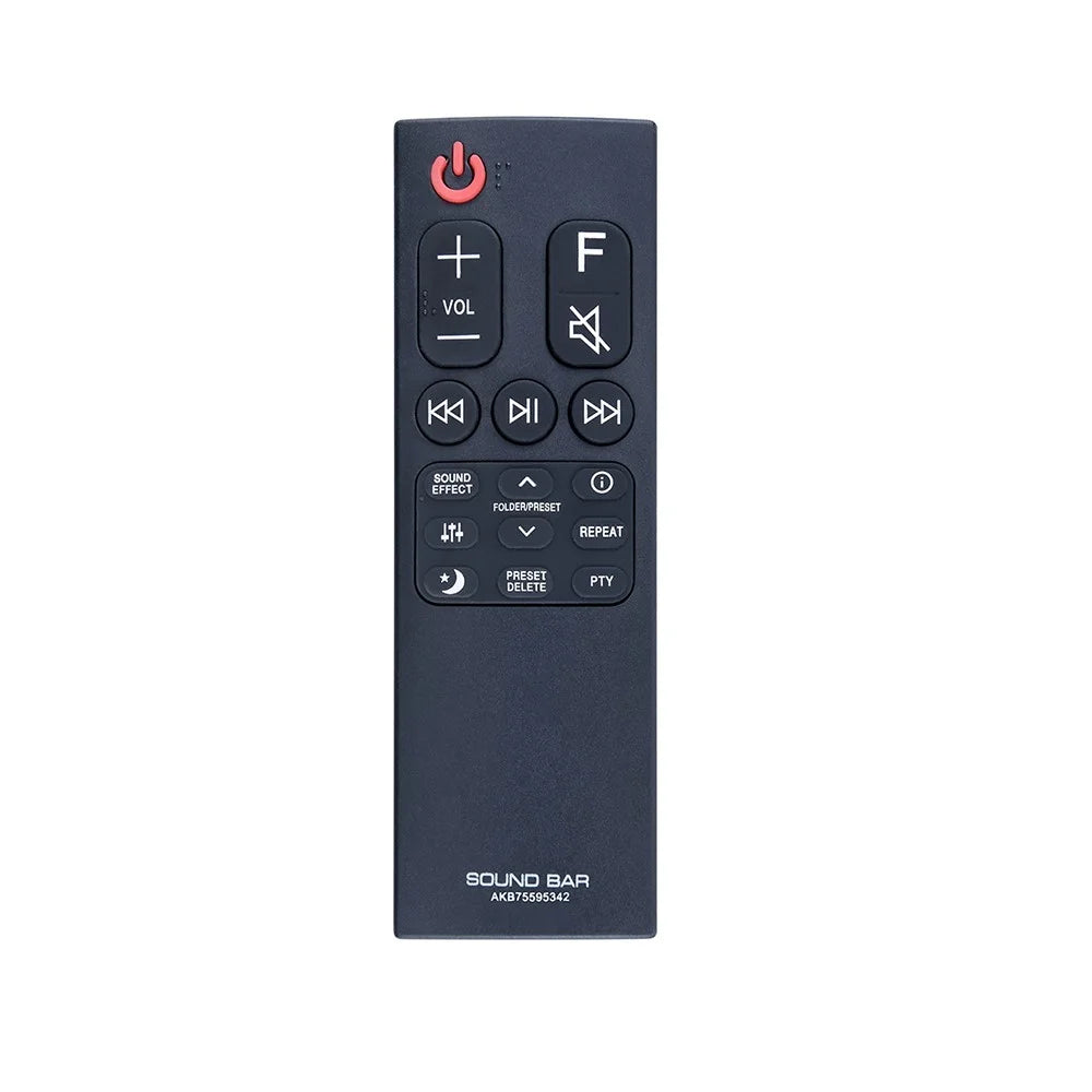 AKB75595342 For LG Sound Bar Infrared Remote Control Replacement Direct Use No Setting Required Controller - Black - 1
