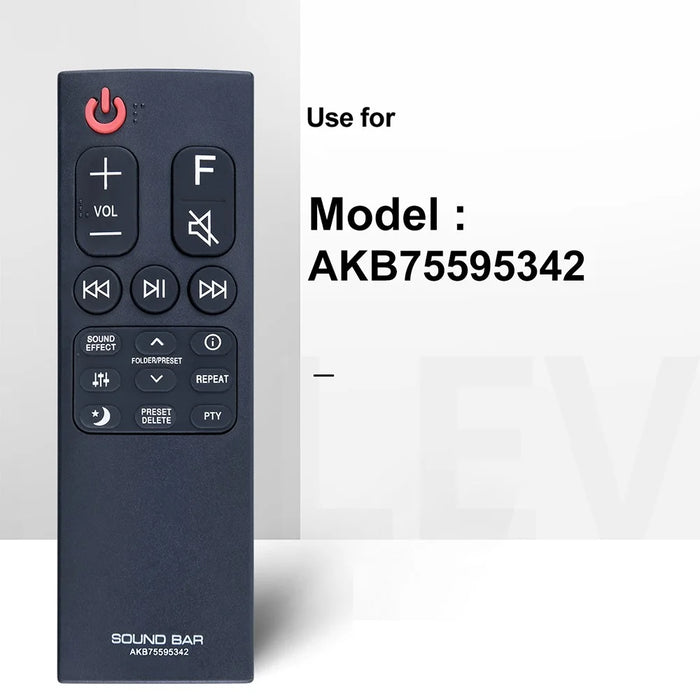 AKB75595342 For LG Sound Bar Infrared Remote Control Replacement Direct Use No Setting Required Controller - Black - 4