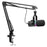 FEELWORLD PM1-AS Dynamic Microphone with Boom Arm Stand XLR / USB Dual Output for Podcast Recording / Gaming / Live Streaming - Black - 1