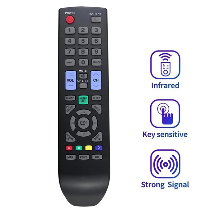 AA59-00506A For Samsung TV Infrared Remote Control Universal Replacement ABS Strong Signal Controller - Black - 2