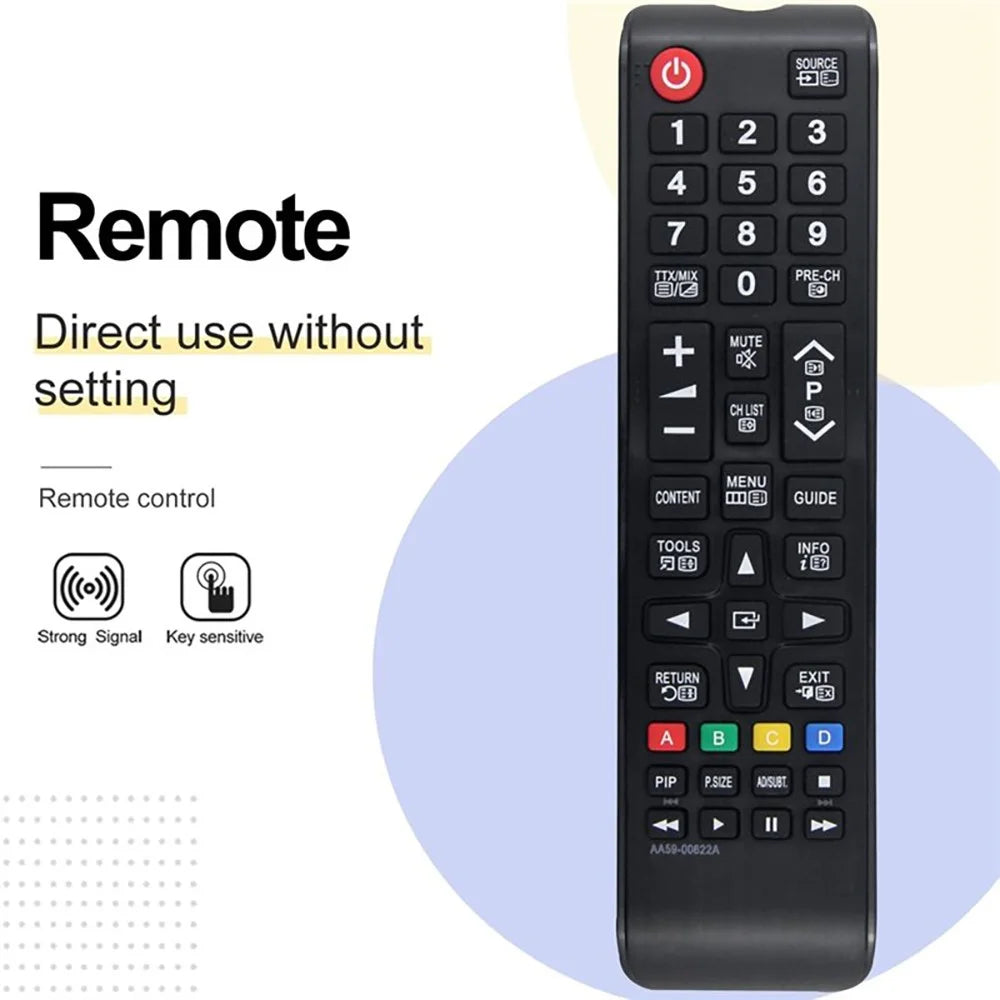 AA59-00622A For Samsung TV Remote Control Infrared Universal Replacement Controller - Black - 2