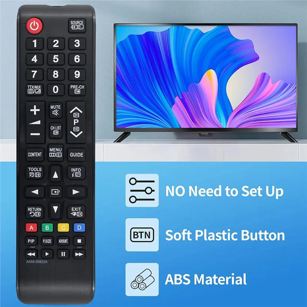 AA59-00622A For Samsung TV Remote Control Infrared Universal Replacement Controller - Black - 3