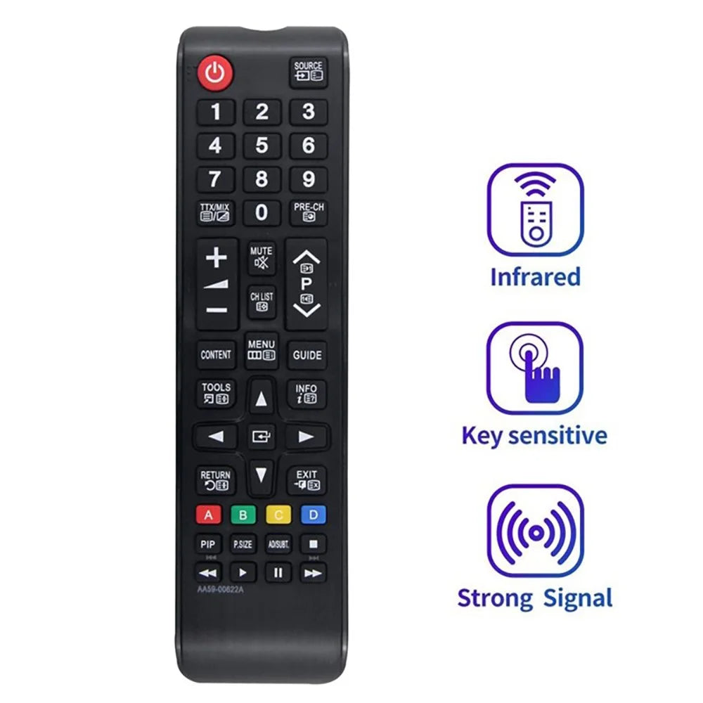 AA59-00622A For Samsung TV Remote Control Infrared Universal Replacement Controller - Black - 4