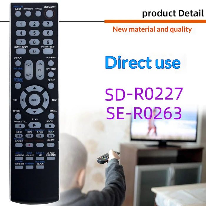 SD-R0227  /  SE-R0263 For Toshiba DVD Amplifier Player Infrared Remote Control Replacement Controller - Black - 2