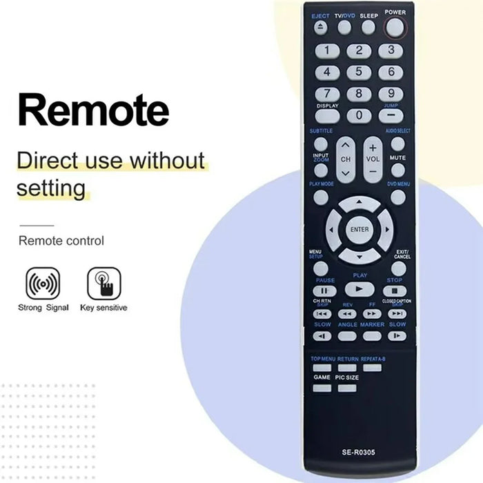 SE-R0305 For Toshiba DVD Amplifier Player Infrared Remote Control Replacement Controller - Black - 2