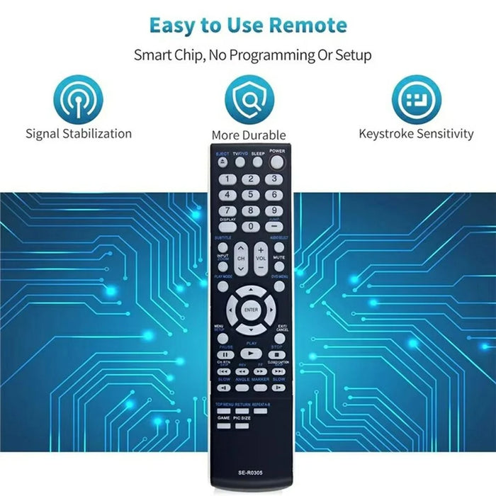 SE-R0305 For Toshiba DVD Amplifier Player Infrared Remote Control Replacement Controller - Black - 4