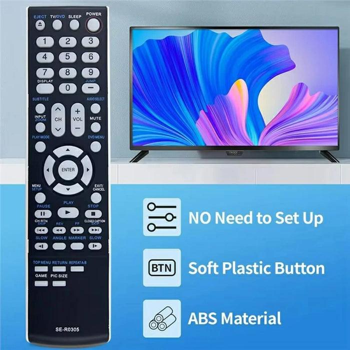 SE-R0305 For Toshiba DVD Amplifier Player Infrared Remote Control Replacement Controller - Black - 5