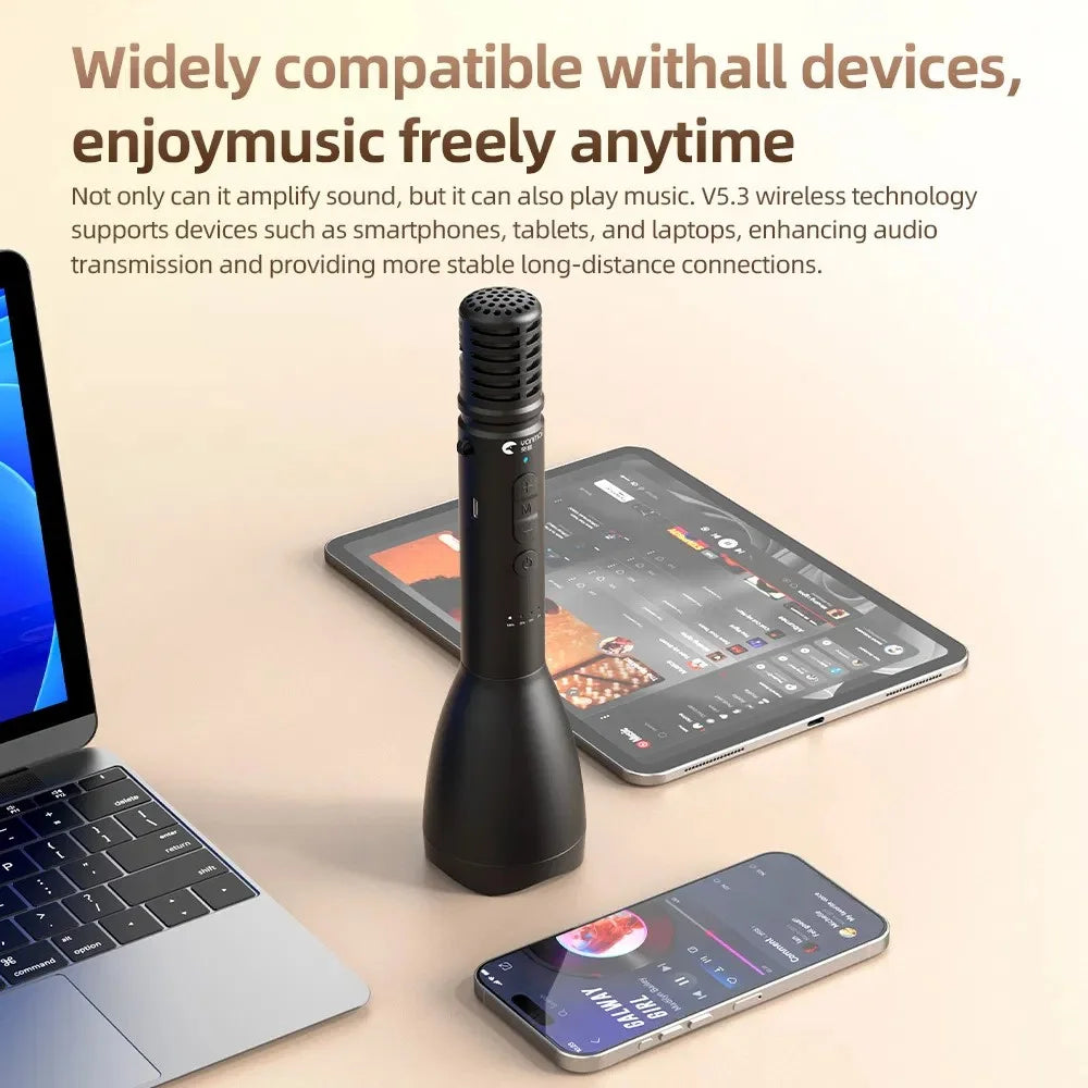 YANMAI Noise Reduction Wireless Handheld Microphone for Speech Teaching Voice Amplifier Mini Bluetooth-compatible Speaker - Black - 5