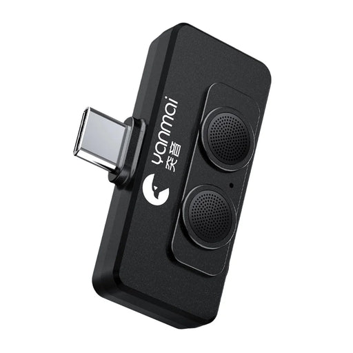 YANMAI R6 Type-C Mini Microphone Plug and Play AI + ANC Smart Noise Reduction Mic for Vlogging / Recording - Black - 1