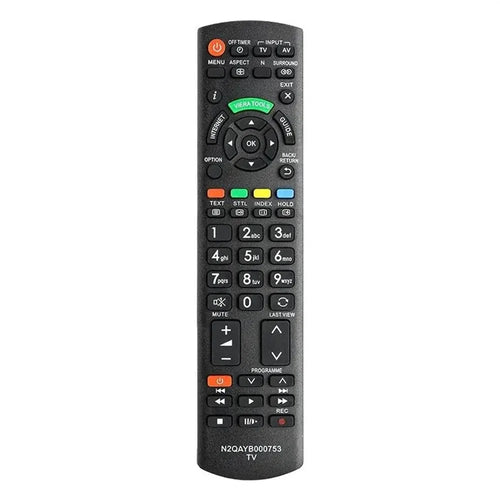 N2QAYB000753 For Panasonic TV Infrared Remote Control Universal Replacement - Black - 1