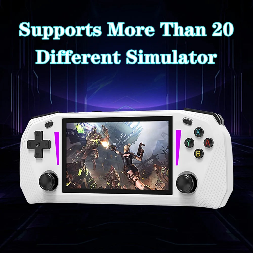 G33 4.3 Inch Handheld Game Console 20 Emulators HD TV Output Gaming Device (with 64G System Memory, without Memory Card) - White - 3