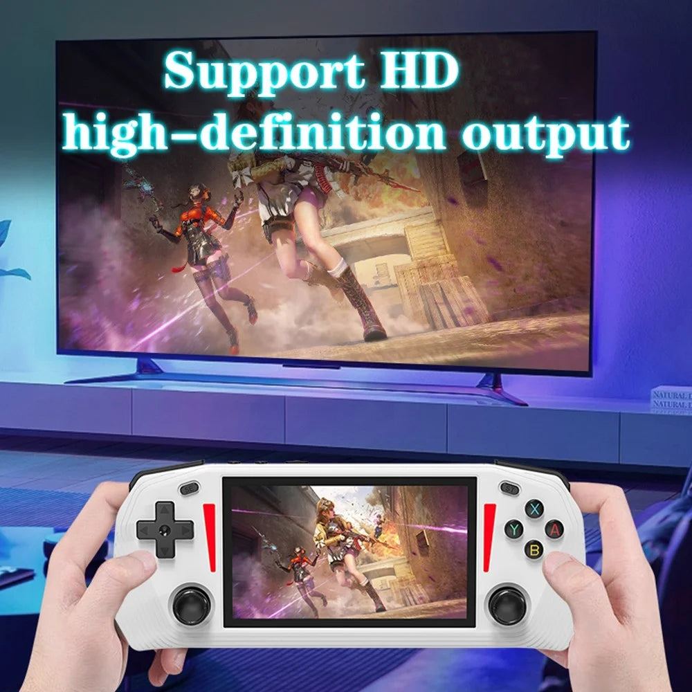 G33 4.3 Inch Handheld Game Console 20 Emulators HD TV Output Gaming Device (with 64G System Memory, without Memory Card) - White - 5