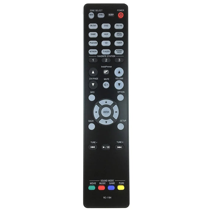 RC-1184 For Denon Amplifier Remote Control Replacement Infrared Controller - Black - 1