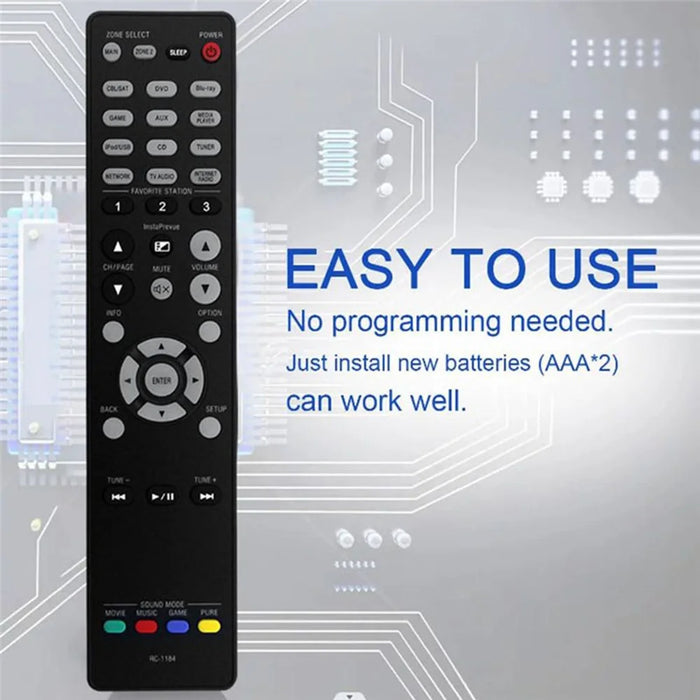 RC-1184 For Denon Amplifier Remote Control Replacement Infrared Controller - Black - 3