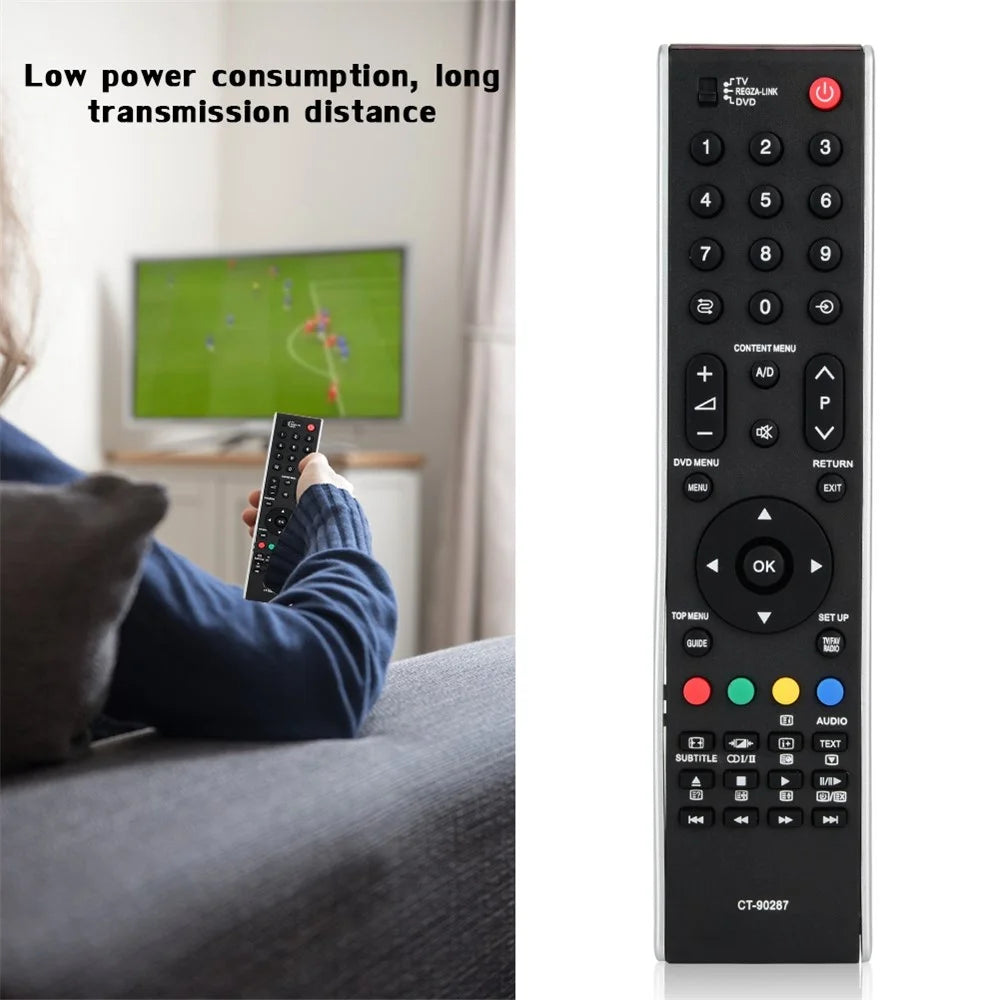 CT-90287 For Toshiba TV Remote Control Replacement ABS Infrared Controller - Black - 2