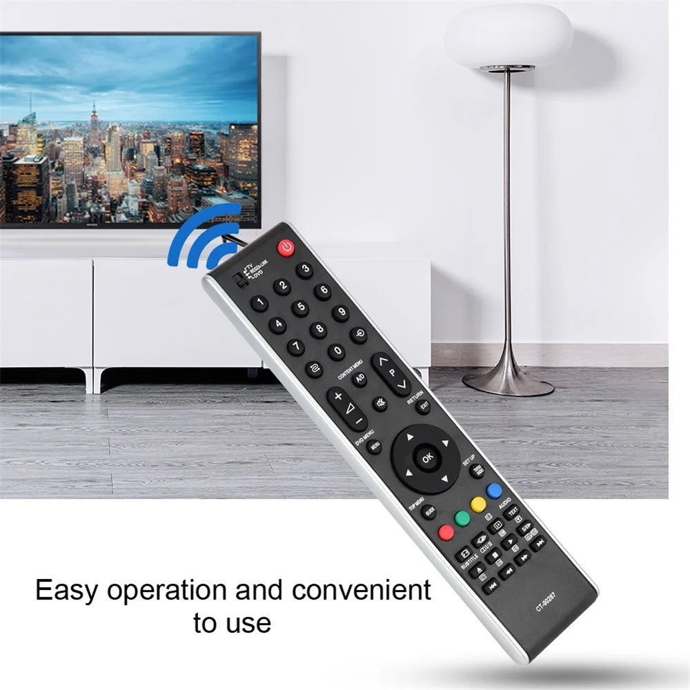 CT-90287 For Toshiba TV Remote Control Replacement ABS Infrared Controller - Black - 3