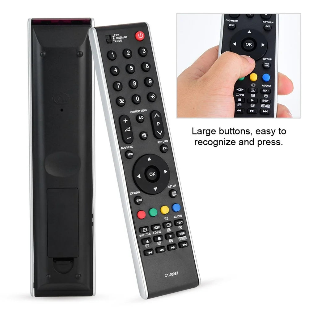 CT-90287 For Toshiba TV Remote Control Replacement ABS Infrared Controller - Black - 4