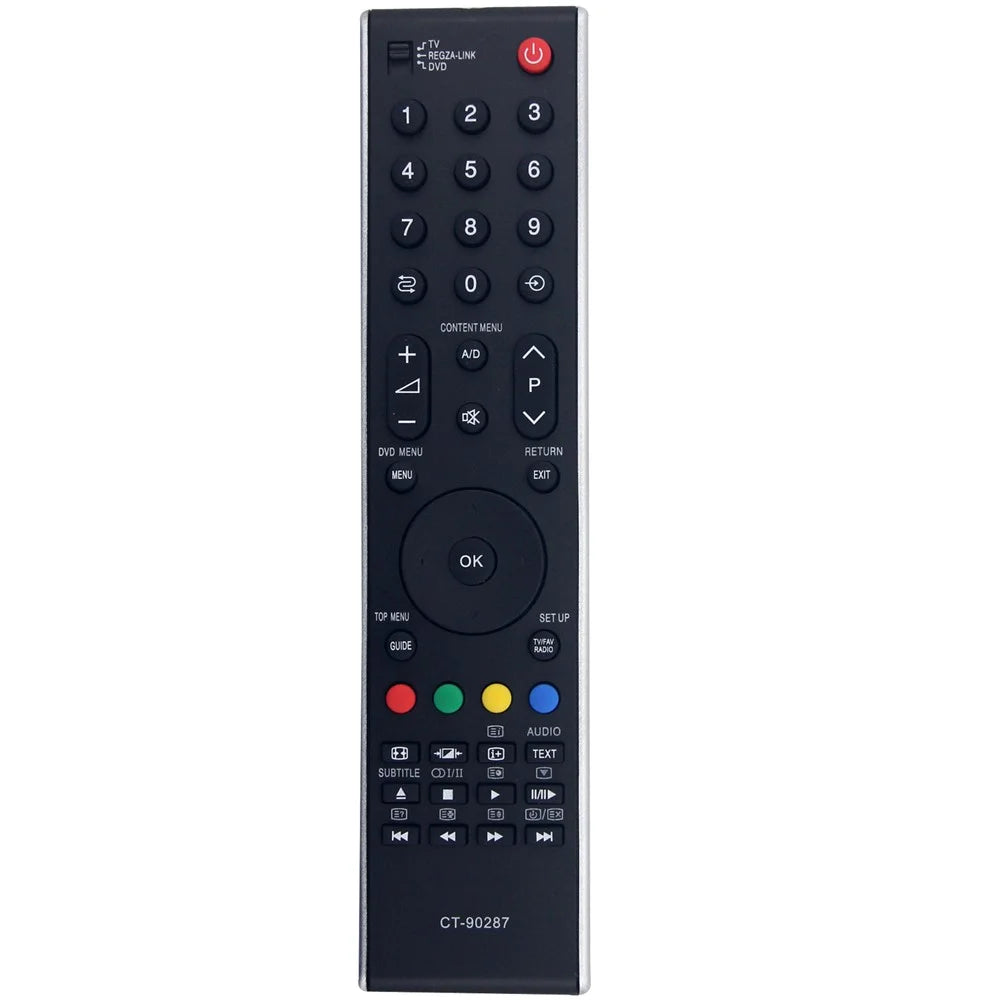 CT-90287 For Toshiba TV Remote Control Replacement ABS Infrared Controller - Black - 5