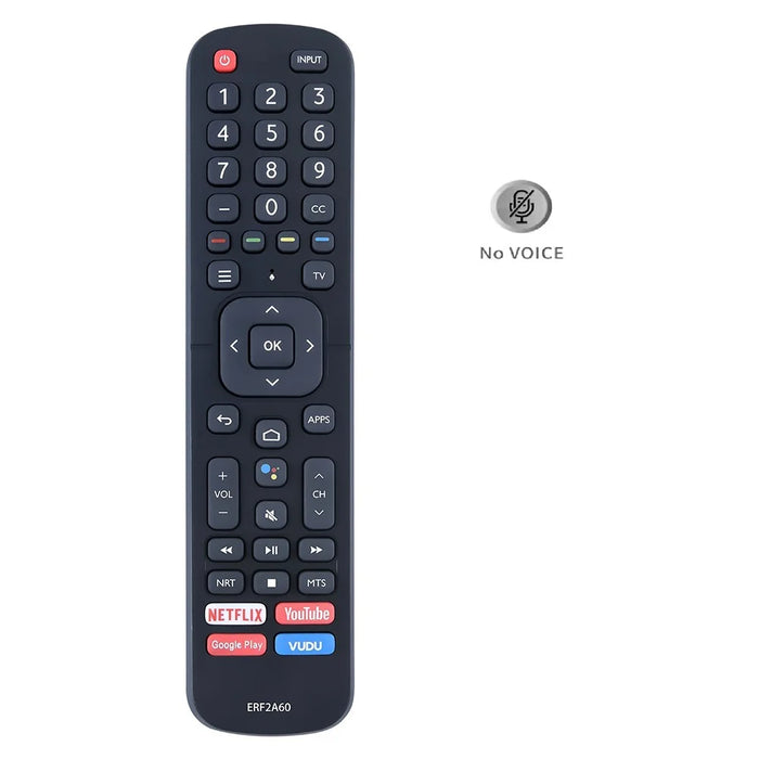 ERF2A60 For Hisense 4K Remote Control Replacement ABS Controller, No Voice Function - Black - 2
