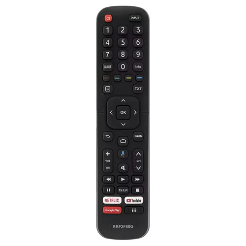 ERF2F60G For Hisense TV Remote Control 10m Range Infrared Controller No Voice Function - Black - 1