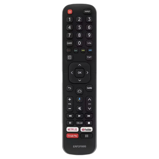 ERF2F60G For Hisense TV Remote Control 10m Range Infrared Controller No Voice Function - Black - 1