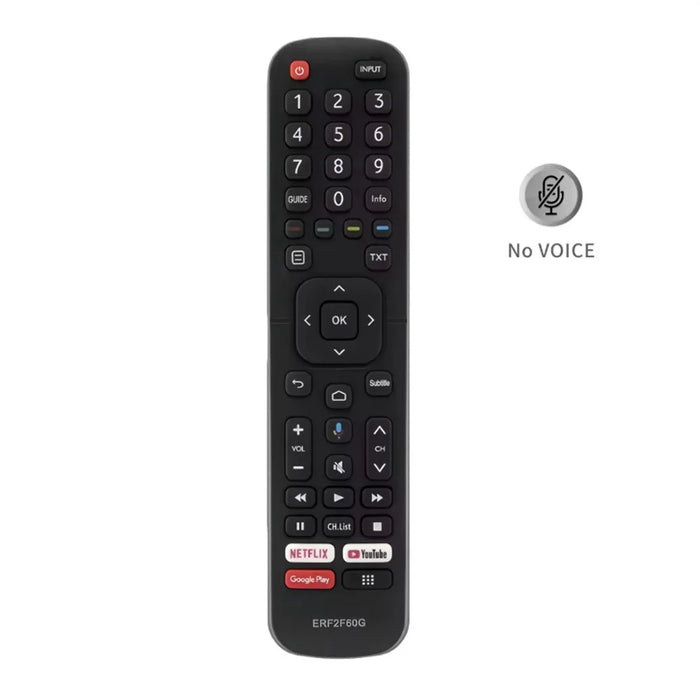ERF2F60G For Hisense TV Remote Control 10m Range Infrared Controller No Voice Function - Black - 2