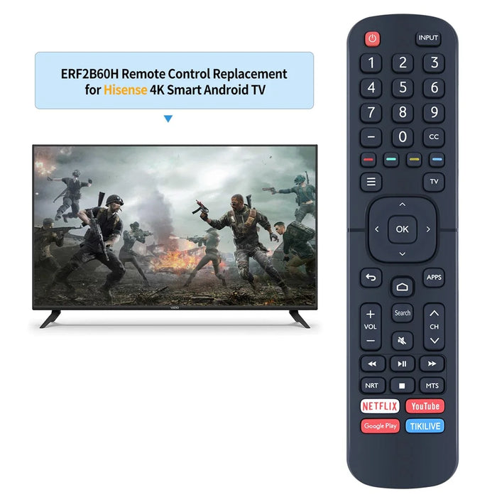 ERF2B60H For Hisense TV Remote Control Replacement No Setup ABS Controller - Black - 4