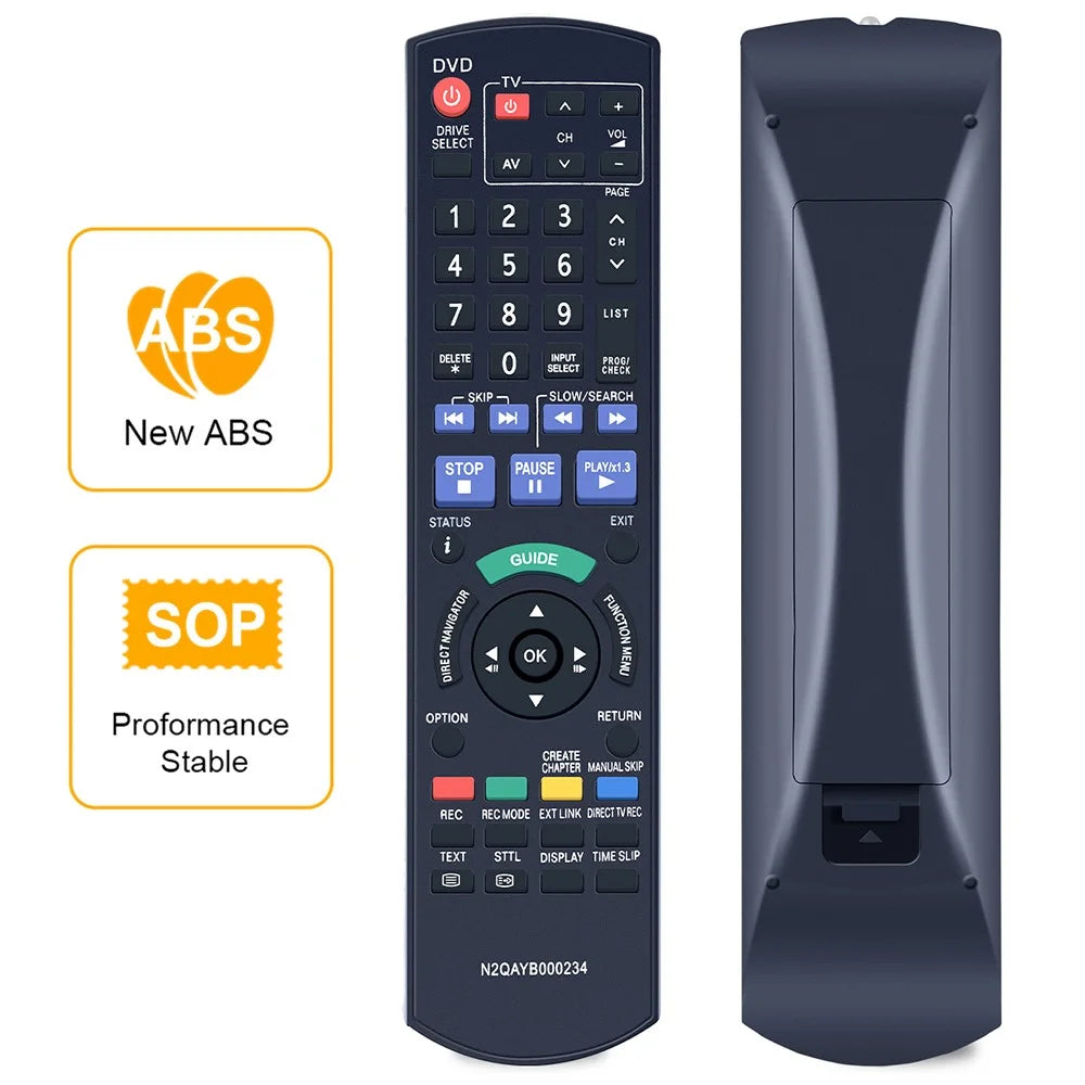 N2QAYB000234 For Panasonic Blu-ray DVD Player Remote Control IR Controller 10m Range - Black - 2