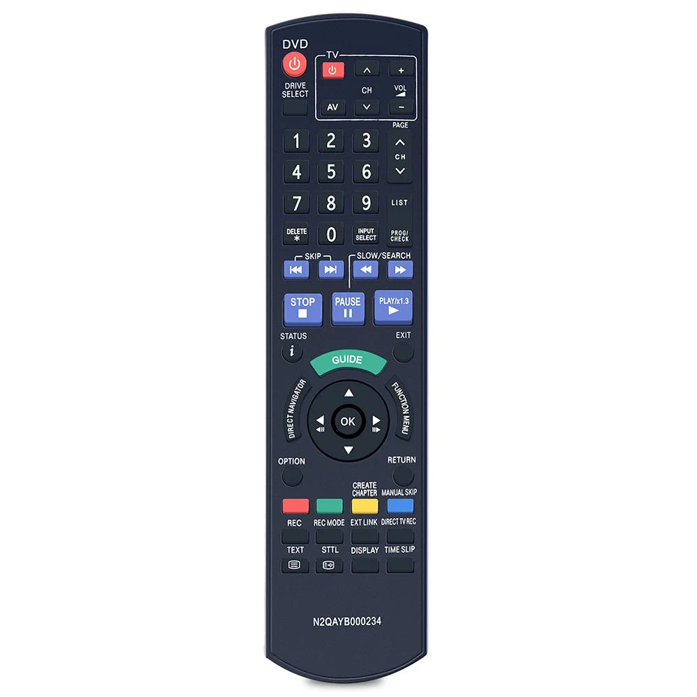 N2QAYB000234 For Panasonic Blu-ray DVD Player Remote Control IR Controller 10m Range - Black - 6