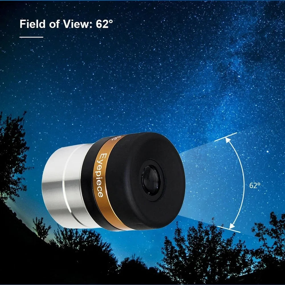 Telescope 1.25" Aspheric Eyepiece 62° Wide Field HD Eyepiece for Astronomy - 4mm - 4