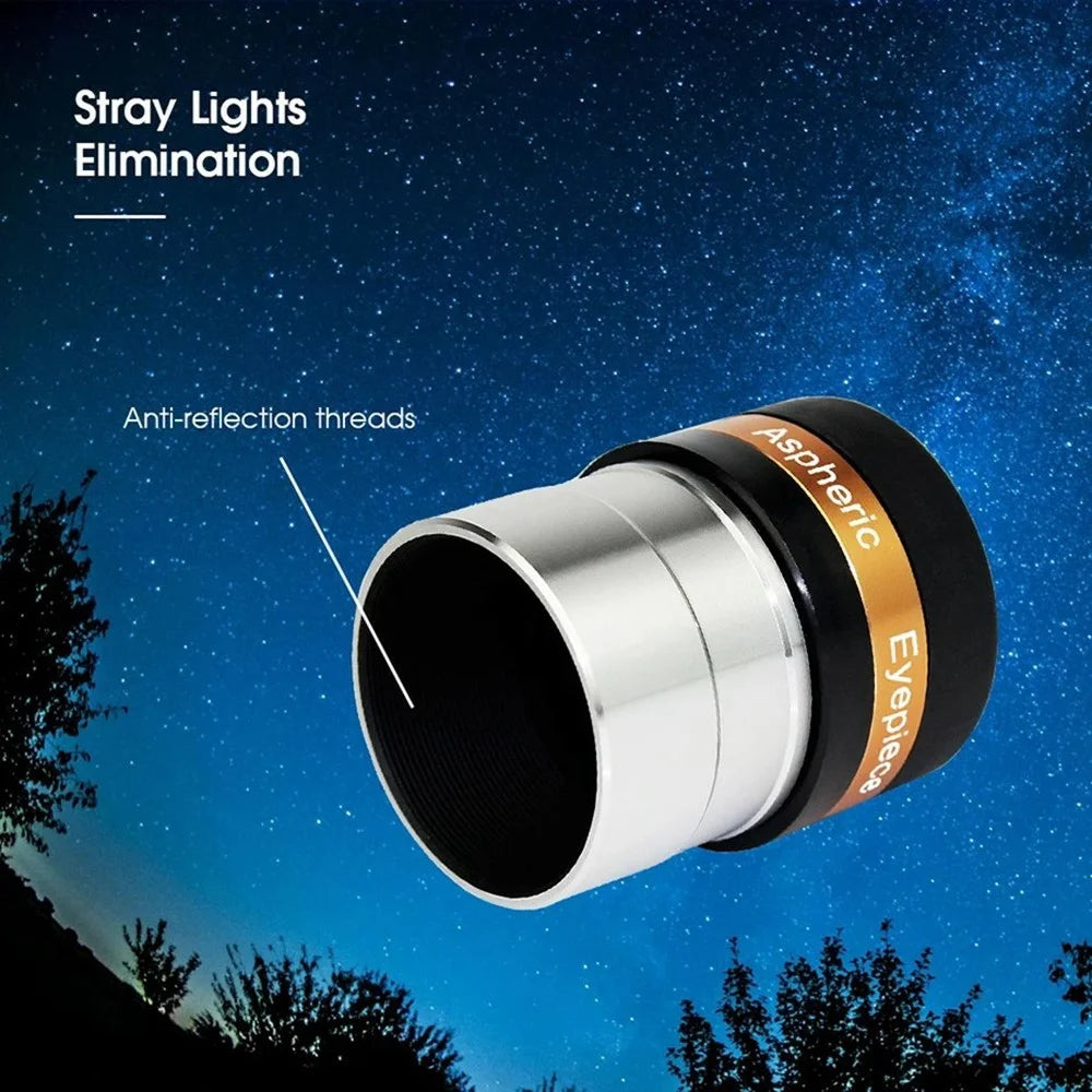Telescope 1.25" Aspheric Eyepiece 62° Wide Field HD Eyepiece for Astronomy - 4mm - 5