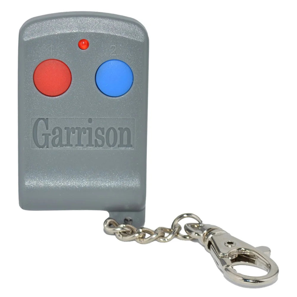 For Garrison Garage Door Automatic Gate Remote Control 433MHz 2-Button Wireless Transmitter Opener Controller - Grey - 1