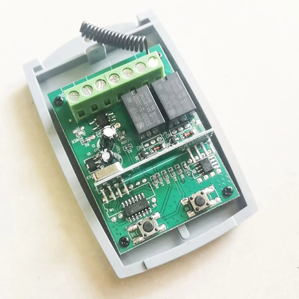 433MHz Wireless Remote Control Receiver 2 Channel Smart Receiver Controller for Electric Gate Door -Grey - 3