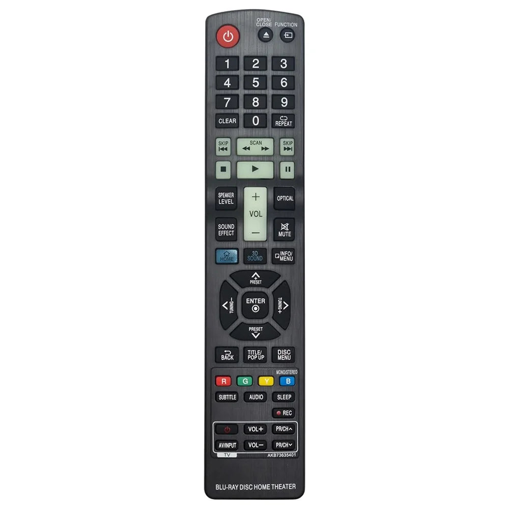 AKB73635401 Ergonomic Design Remote Control for LG Blu-ray DVD Player Infrared Wireless Controller - 1