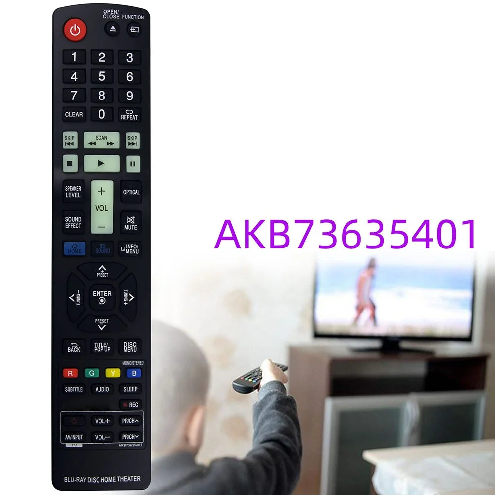 AKB73635401 Ergonomic Design Remote Control for LG Blu-ray DVD Player Infrared Wireless Controller - 3