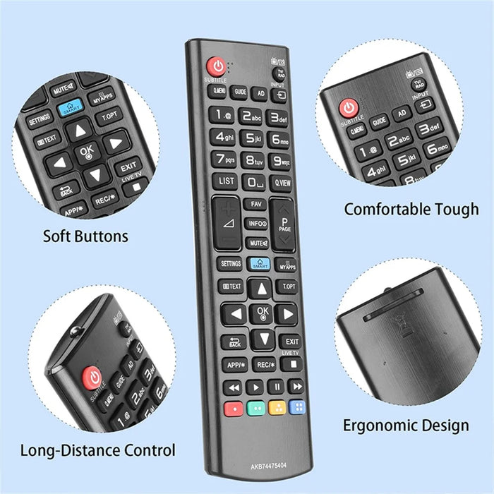 AKB74475404 Remote Control for LG TV Long Distance Infrared Ergonomic Wireless Replacement Handheld Controller - 4