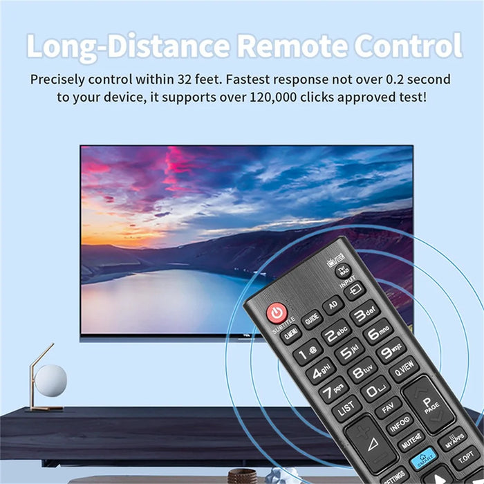 AKB74475404 Remote Control for LG TV Long Distance Infrared Ergonomic Wireless Replacement Handheld Controller - 5