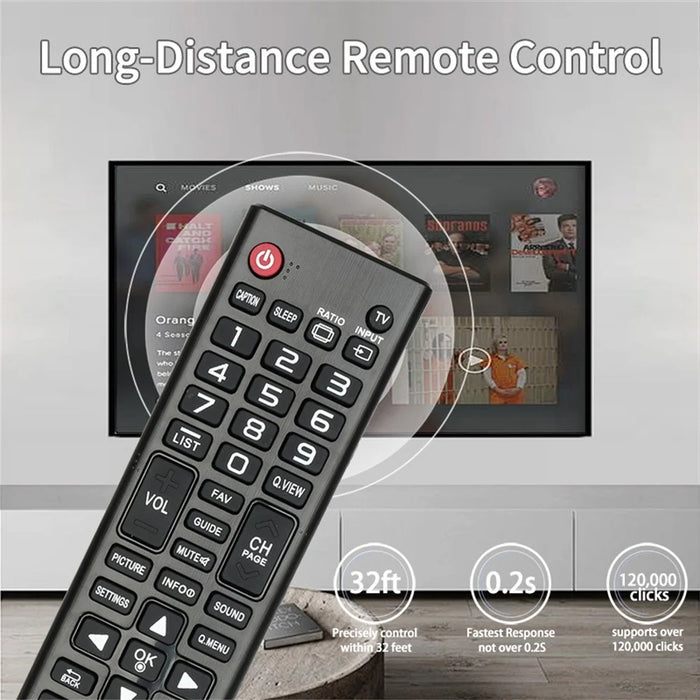 AKB74475411 Remote Control for LG TV 1-10m Range IR Infrared Ergonomic Wireless Replacement Handheld Controller - 5