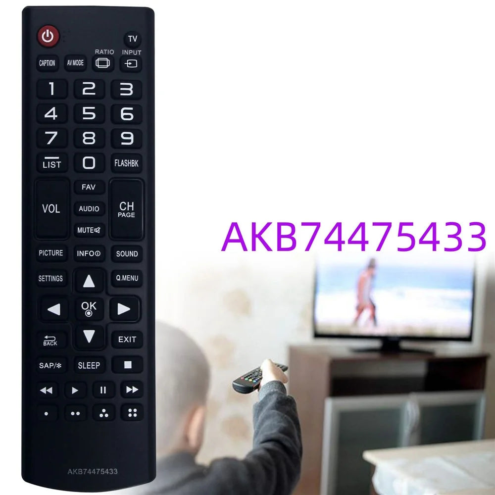 AKB74475433 Remote Control for LG TV IR Infrared Ergonomic Wireless Replacement Handheld Controller - 2