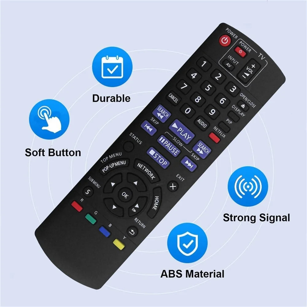N2QAYB000575 IR Remote Control for Panasonic Blu-ray DVD Player Battery Powered Wireless Infrared Replacement Controller - 6