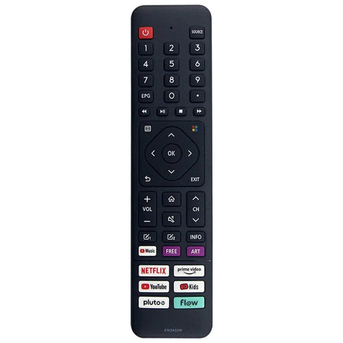 EN3A52N For Hisense TV Remote Control Ergonomic Infrared Replacement Controller with Netflix YouTube Prime Video - 1