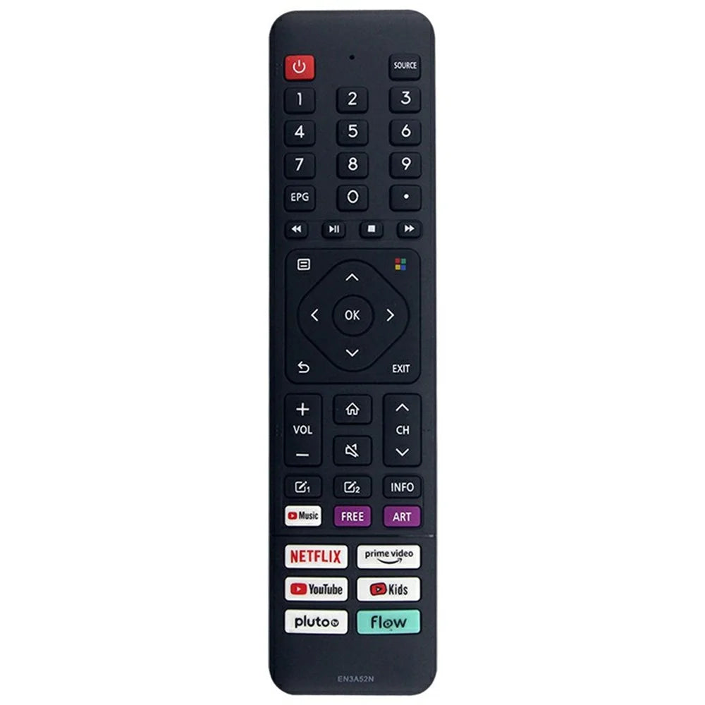 EN3A52N For Hisense TV Remote Control Ergonomic Infrared Replacement Controller with Netflix YouTube Prime Video - 1