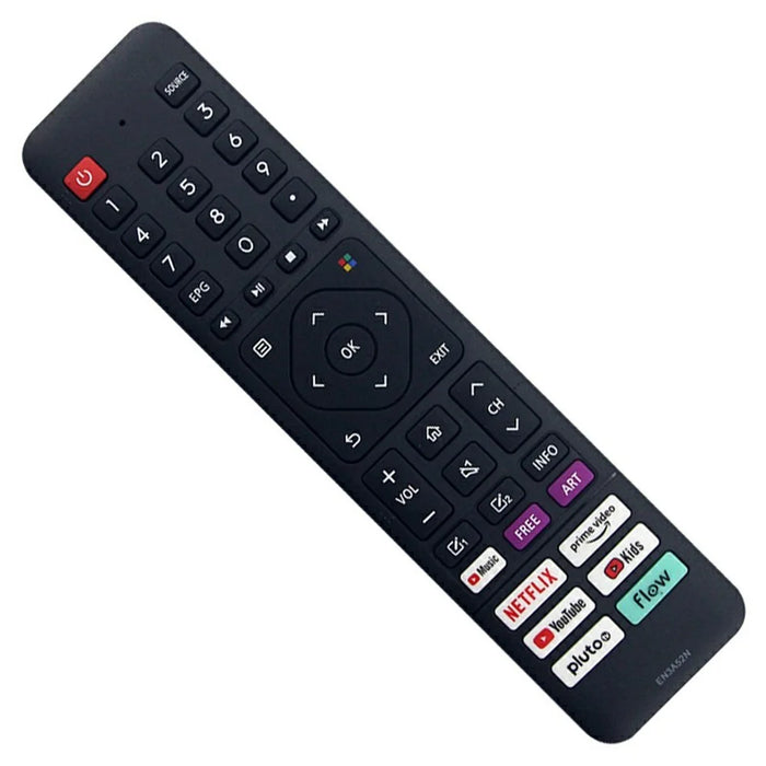 EN3A52N For Hisense TV Remote Control Ergonomic Infrared Replacement Controller with Netflix YouTube Prime Video - 3