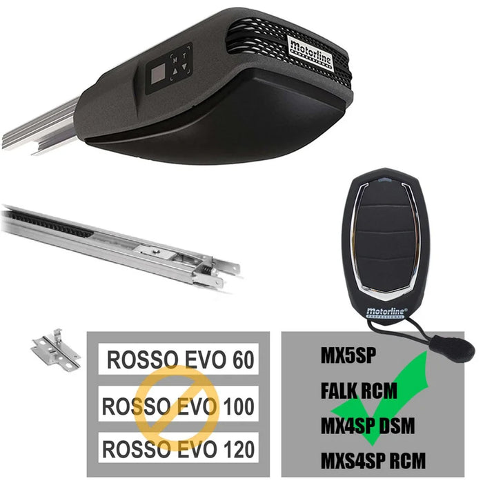 Garage Door Remote Control Rolling Code Opener Controller for MX5SP  /  FALK RCM  /  MX4SP DS  /  MXS4SP RCM - Black - 4