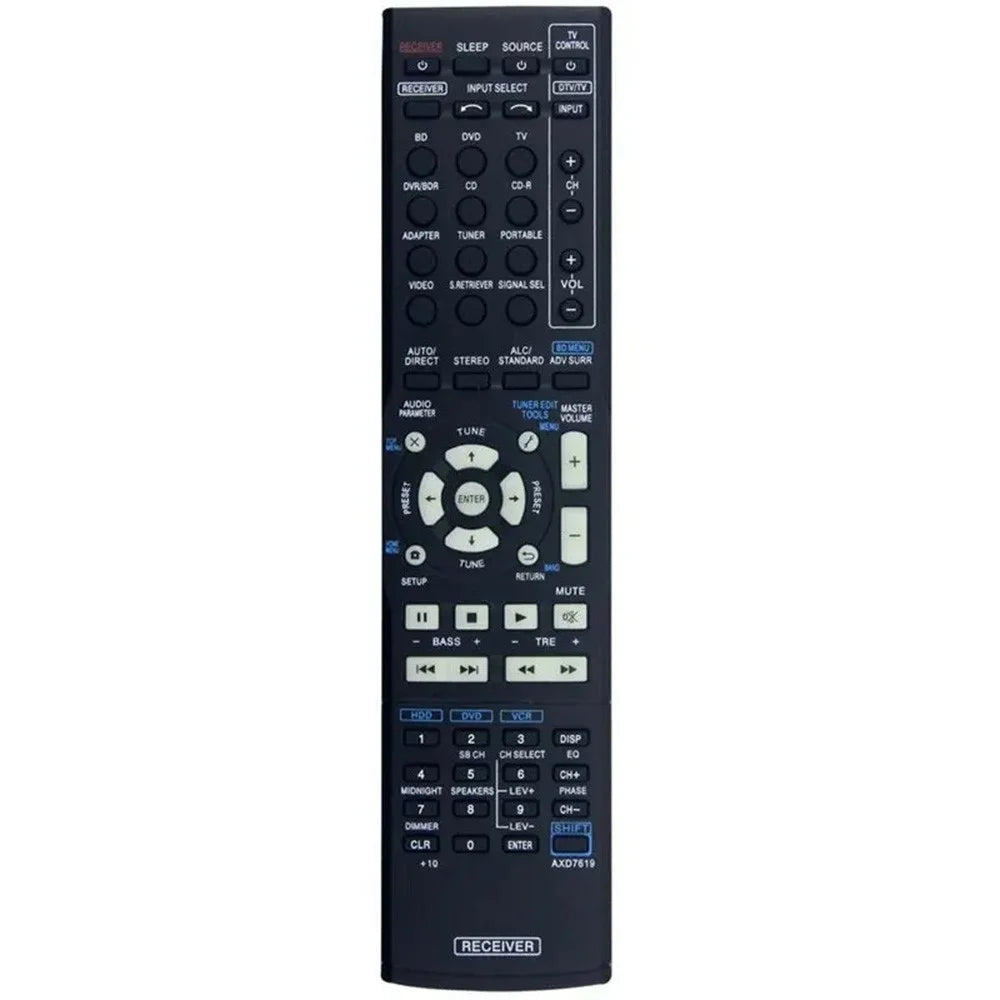 AXD7619 For Pioneer AV Receiver Infrared Remote Control Ergonomic IR Replacement Controller - 1